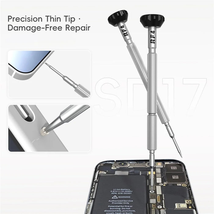 RF4 RF-SD17 Mini Screwdriver Set  Precision Repair Tool Kit with Magnetic Tips for Phone Electronics - 5