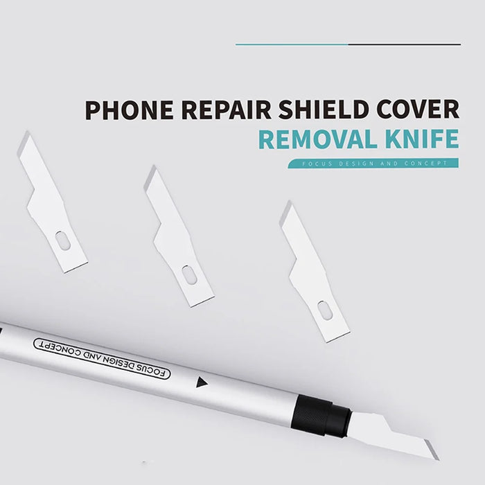 RF4 RF-HD12A Multi-Function Blade Set Phone Repair Scraper Knife with 4Pcs Blades - 4
