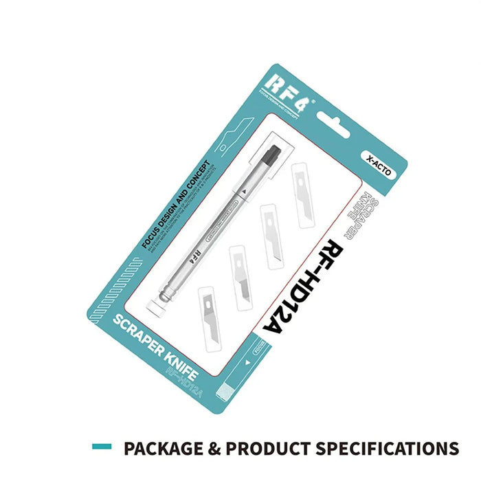 RF4 RF-HD12A Multi-Function Blade Set Phone Repair Scraper Knife with 4Pcs Blades - 5