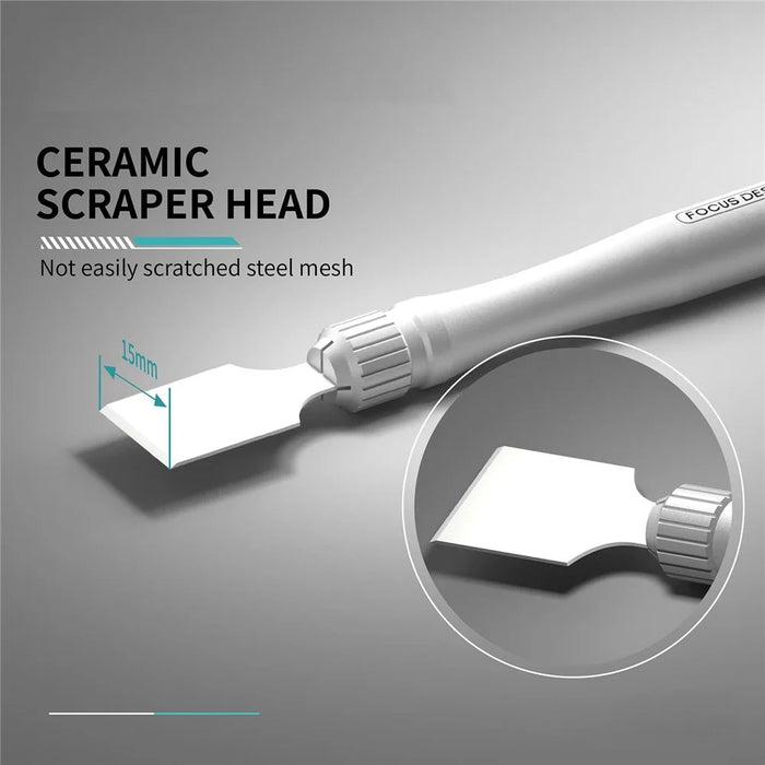 RF4 RF-HD12B Ceramic Scraper Knife 15mm Non-magnetic Anti-static Scraper for PCB Tin Scraping Repair - 4