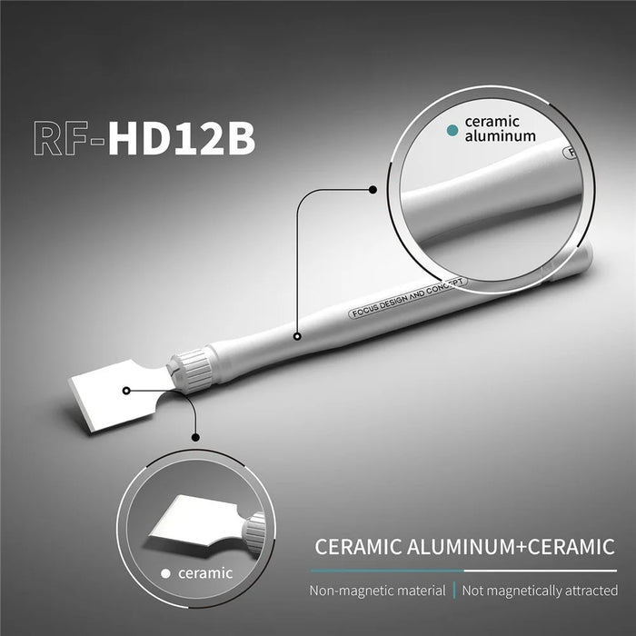 RF4 RF-HD12B Ceramic Scraper Knife 15mm Non-magnetic Anti-static Scraper for PCB Tin Scraping Repair - 5