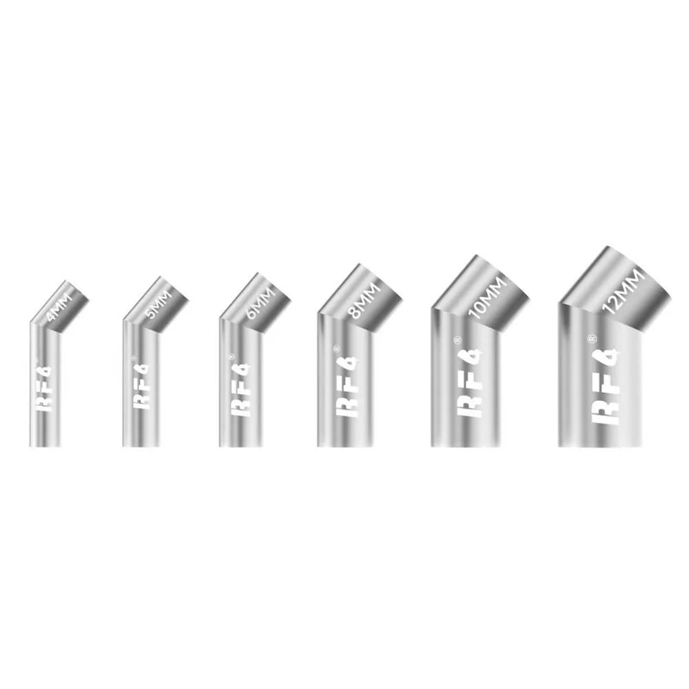 RF4 RF-R6A 6Pcs Angled Air Gun Nozzle Kit 360° Rotation 4-12mm Nozzle for Hot Air Station - 1