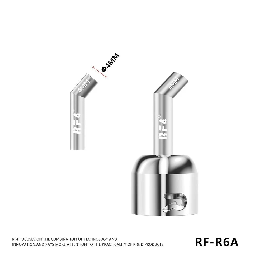 RF4 RF-R6A 6Pcs Angled Air Gun Nozzle Kit 360° Rotation 4-12mm Nozzle for Hot Air Station - 3