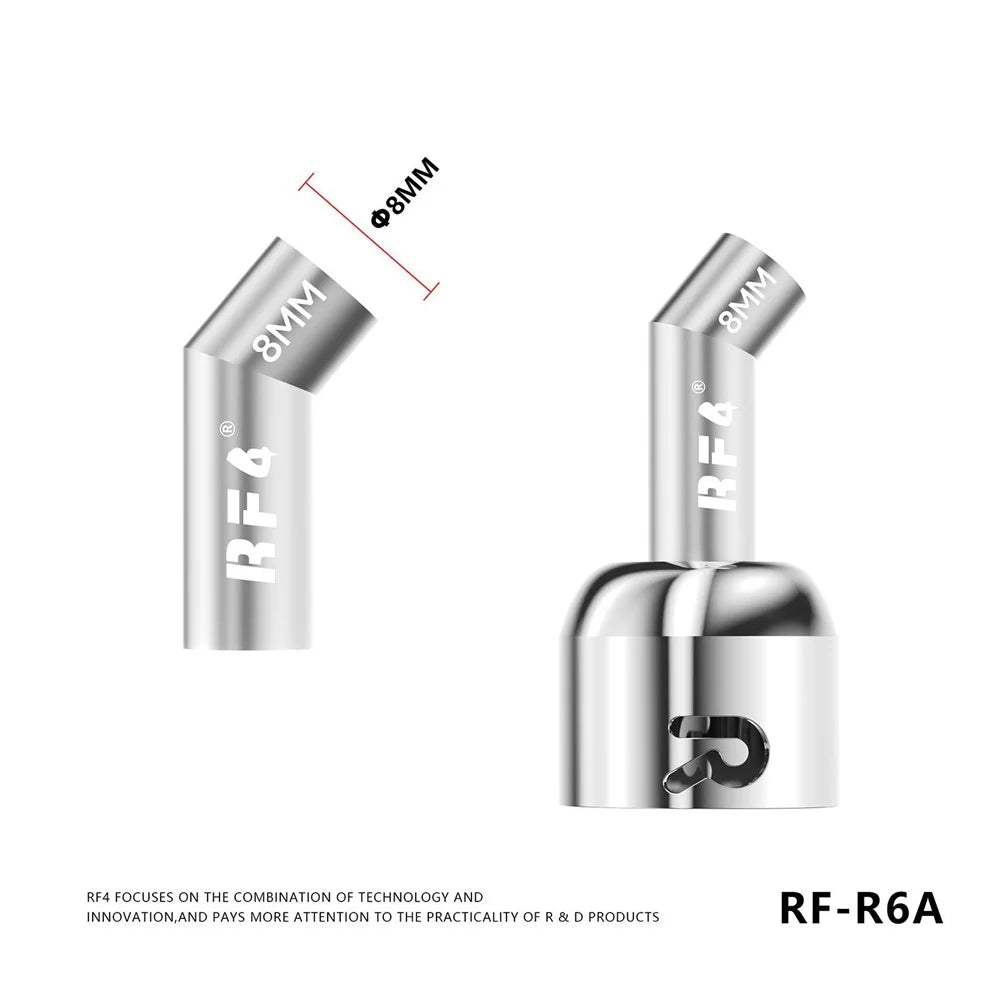 RF4 RF-R6A 6Pcs Angled Air Gun Nozzle Kit 360° Rotation 4-12mm Nozzle for Hot Air Station - 5
