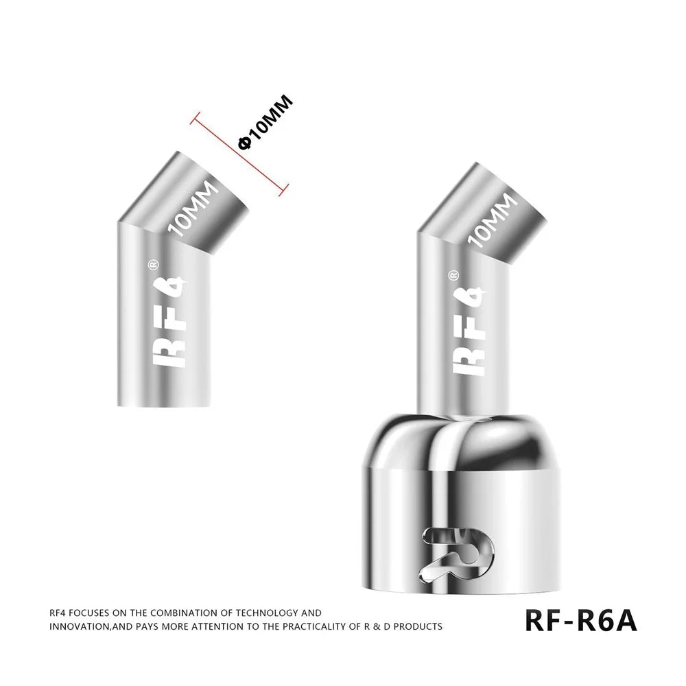 RF4 RF-R6A 6Pcs Angled Air Gun Nozzle Kit 360° Rotation 4-12mm Nozzle for Hot Air Station - 6