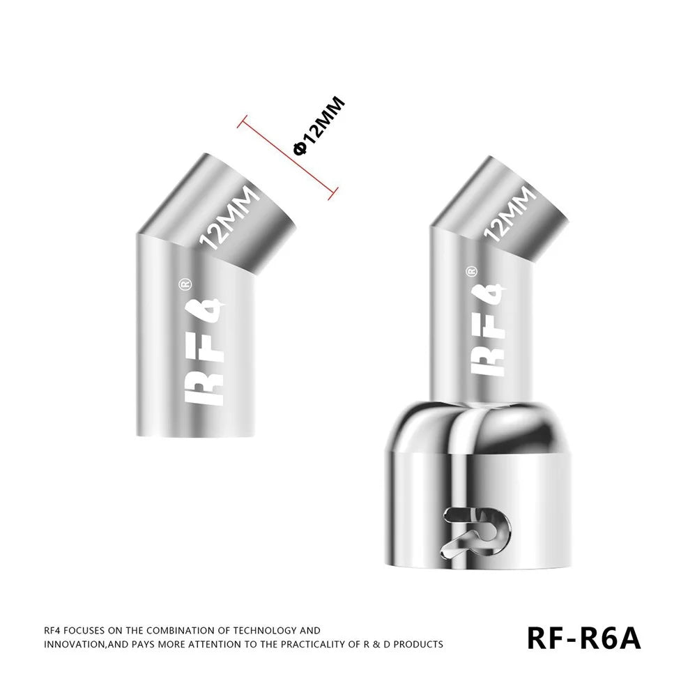 RF4 RF-R6A 6Pcs Angled Air Gun Nozzle Kit 360° Rotation 4-12mm Nozzle for Hot Air Station - 7