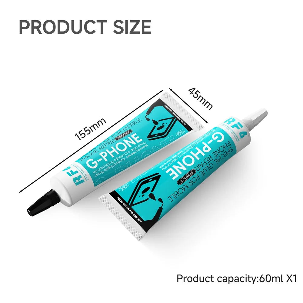 RF4 G-PHONE 60ml Mobile Phone Repair Glue Strong Adhesive Sealant for Screen Frame Battery - Transparent - 5