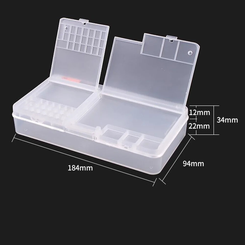W203 Double Layer Mobile Phone Repair Storage Box for IC Parts Smartphone Opening Tools Collector - 7