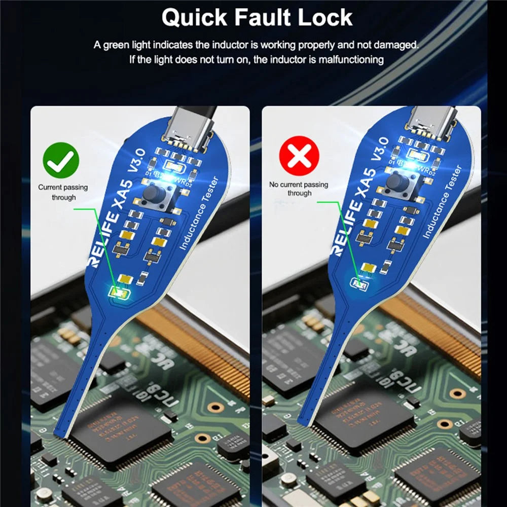 RELIFE XA5 V3.0 Inductance Multifunction Tester Electromagnetic Induction Fault Detector - 4