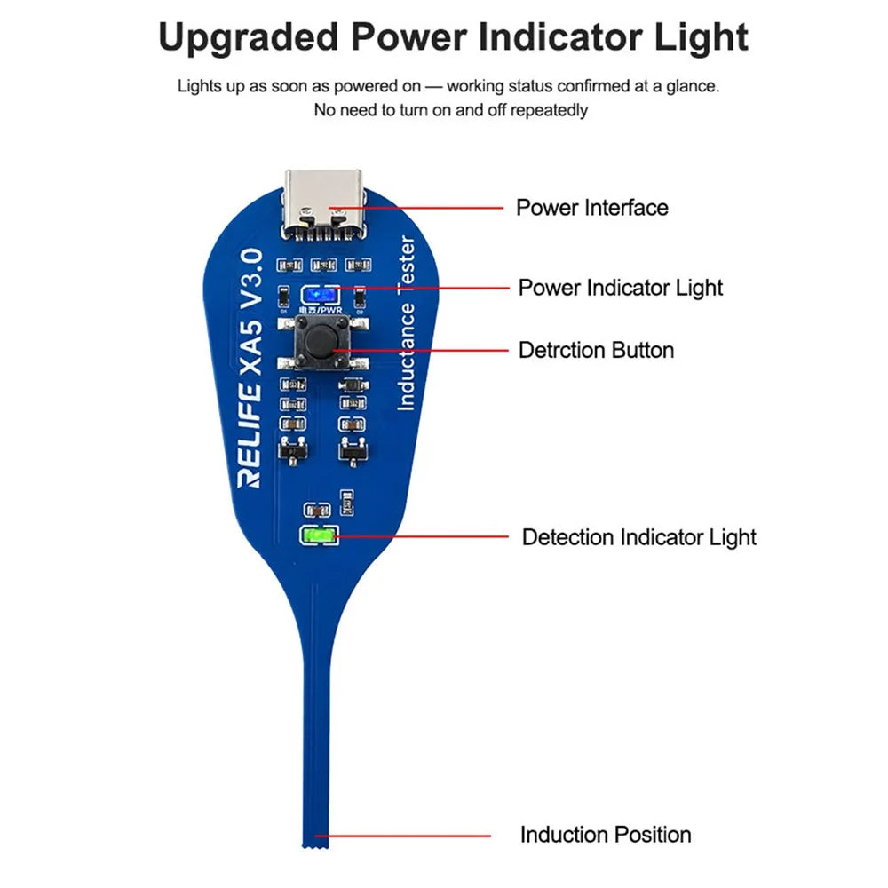 RELIFE XA5 V3.0 Inductance Multifunction Tester Electromagnetic Induction Fault Detector - 6