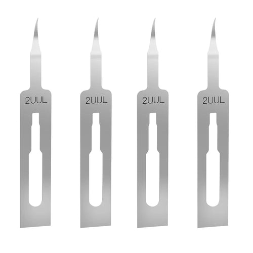 2UUL BL01 4Pcs MicroFix Hook Blades Hand Forged Adhesive Scraper Tool for Phone PCB Underfill Clean - 1