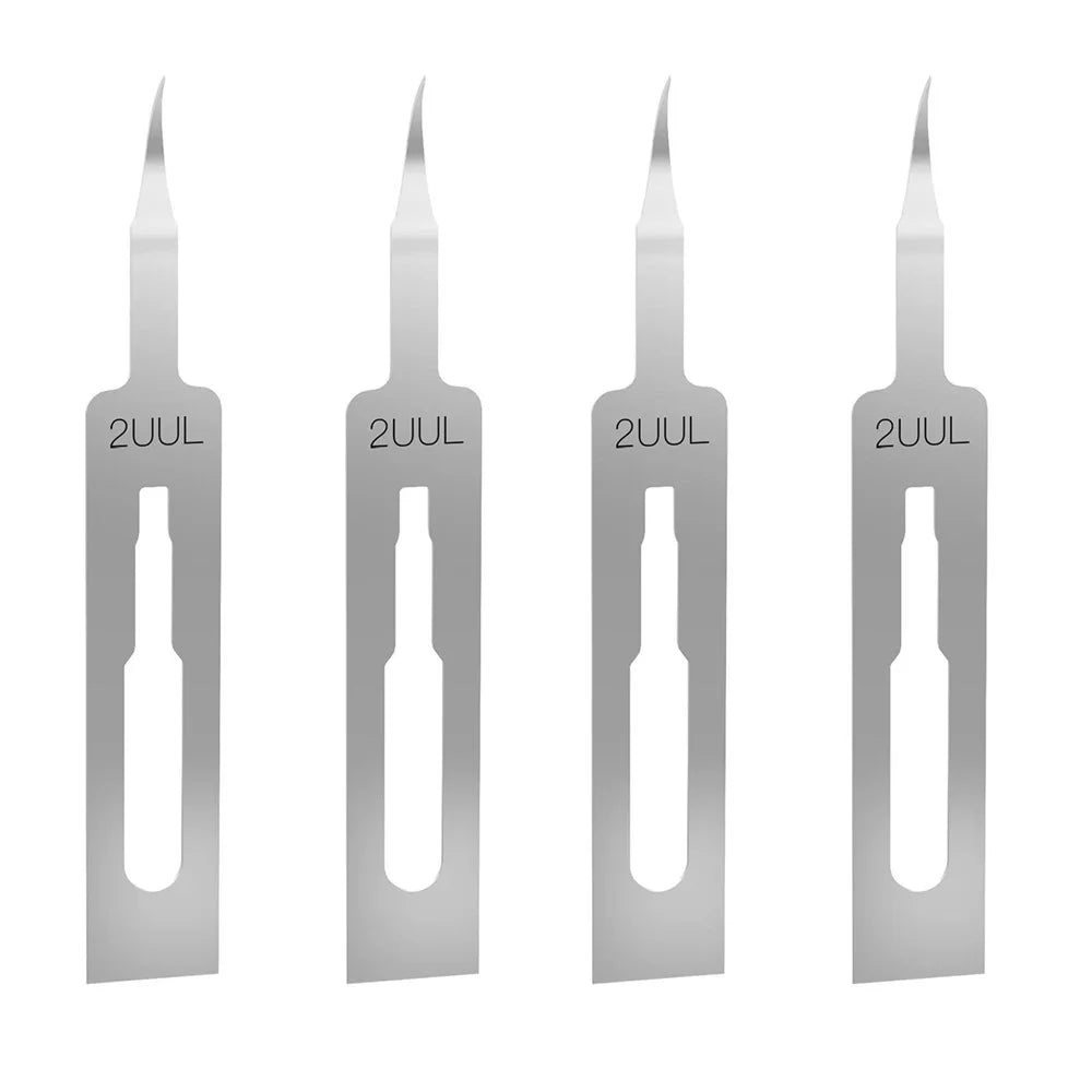 2UUL BL01 4Pcs MicroFix Hook Blades Hand Forged Adhesive Scraper Tool for Phone PCB Underfill Clean - 1