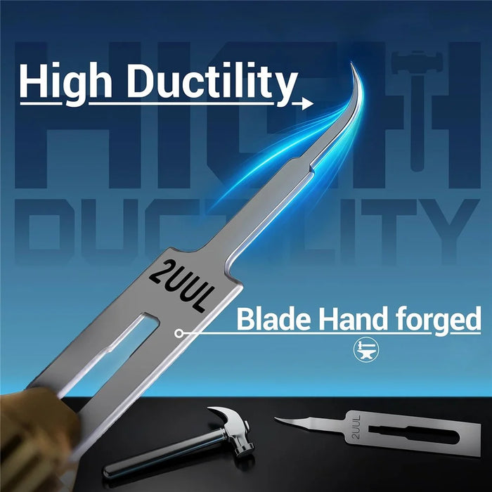 2UUL BL01 4Pcs MicroFix Hook Blades Hand Forged Adhesive Scraper Tool for Phone PCB Underfill Clean - 2
