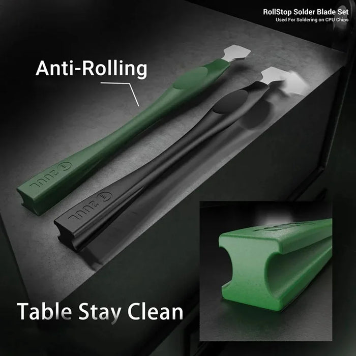 2UUL DA19 2Pcs RollStop Anti-Rolling Solder Blade Set for CPU Chip Reballing - 4