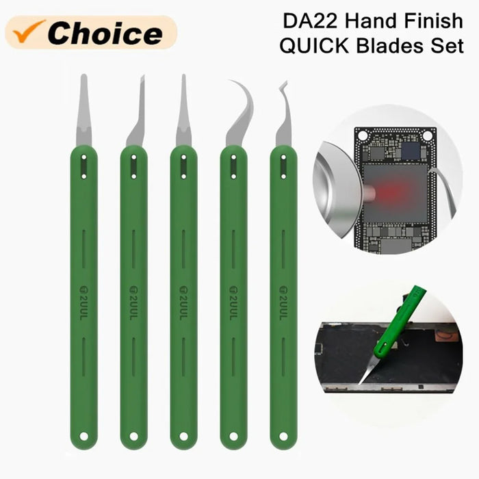 2UUL DA22 5Pcs Hand Finish QUICK Blade Set for PCB Underfill Glue Removal - 2