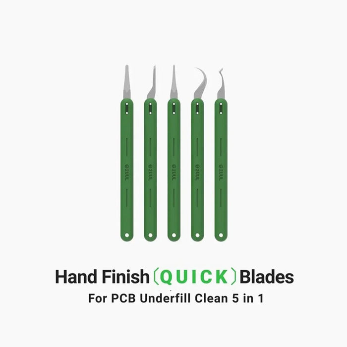 2UUL DA22 5Pcs Hand Finish QUICK Blade Set for PCB Underfill Glue Removal - 7