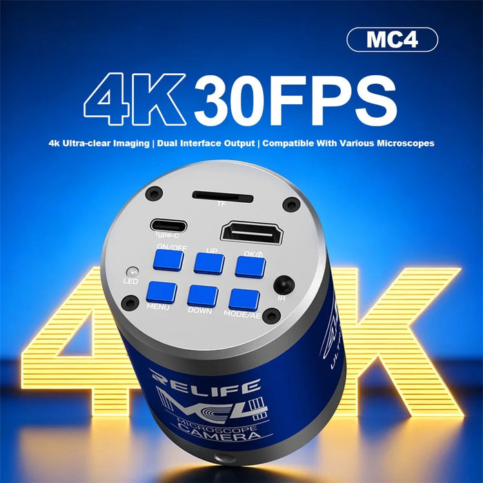 RELIFE MC4 Microscope Camera 4K 8MP Dual HD Interface C-mount Industrial Cameras - 4