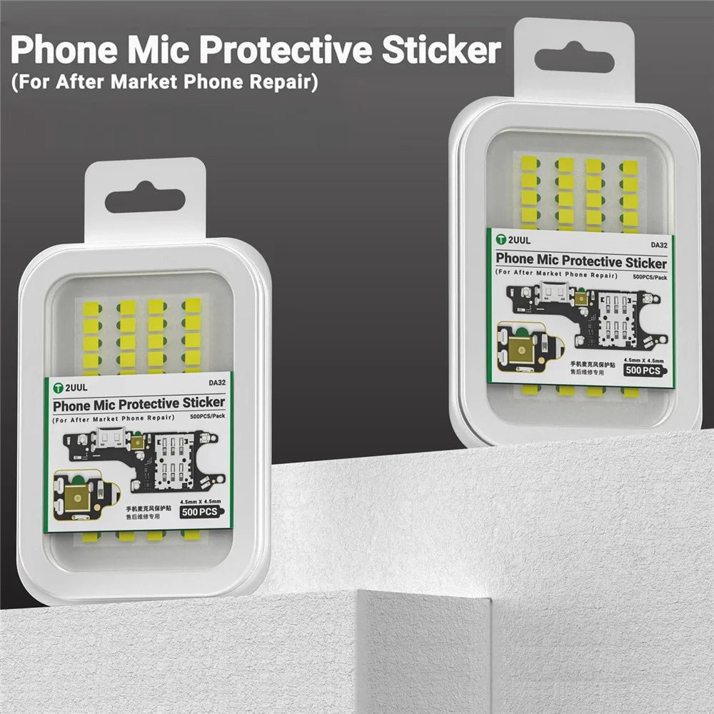 2UUL DA32 500Pcs Phone Mic Protective Sticker Heat Resistant Residue-Free for Phone Repair - 2