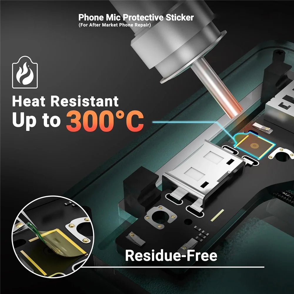 2UUL DA32 500Pcs Phone Mic Protective Sticker Heat Resistant Residue-Free for Phone Repair - 5