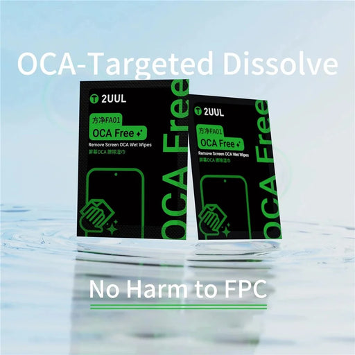 2UUL FA01 50Pcs OCA Free Screen Glue Remover Wet Wipes for Phone LCD Repair Clean Cloth - 2