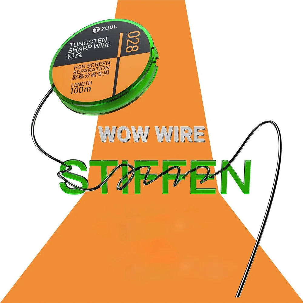 2UUL WS-028 0.028mm x 100m Tungsten Separation Wire Repair Tool for Phone Screen - 4