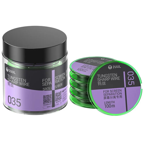 2UUL WS-035 0.035mm x 100m Tungsten Wire LCD Separation Line Repair Tool for Mobile Screen - 1