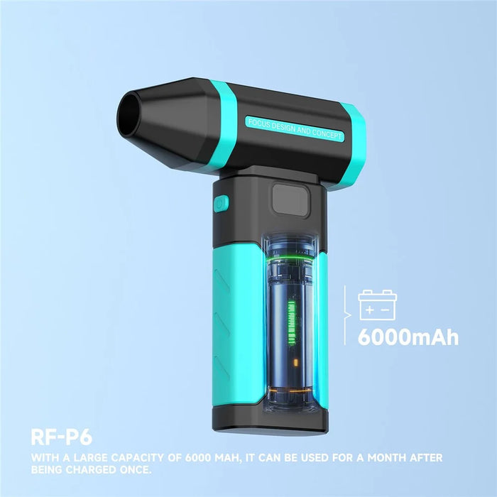 RF4 RF-P6 Portable Rechargeable Dust Removal Fan 6000mAh 42m / s Fan with LED Night Light - 3
