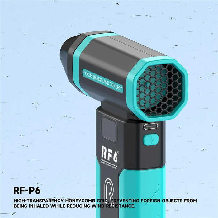 RF4 RF-P6 Portable Rechargeable Dust Removal Fan 6000mAh 42m / s Fan with LED Night Light - 5