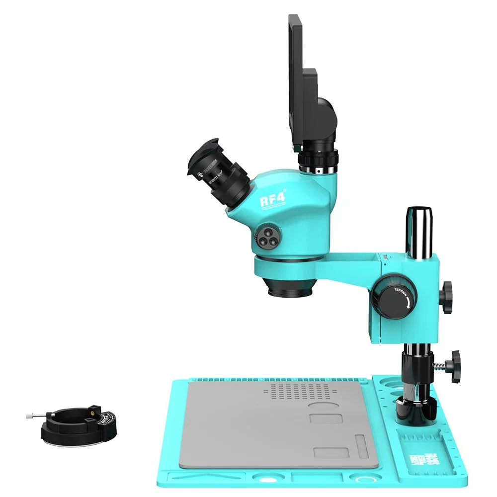 RF4 RF7050TVD2-YS010W 7-50X Synchronized Zoom Trinocular Microscope with 10 inch 1080P HD Monitor - 4