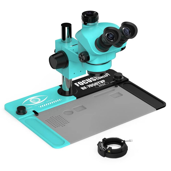 RFA RF-7050TVP Trinocular Stereo Microscope 7X-50X Zoom Phone PCB Welding Instrument - 2