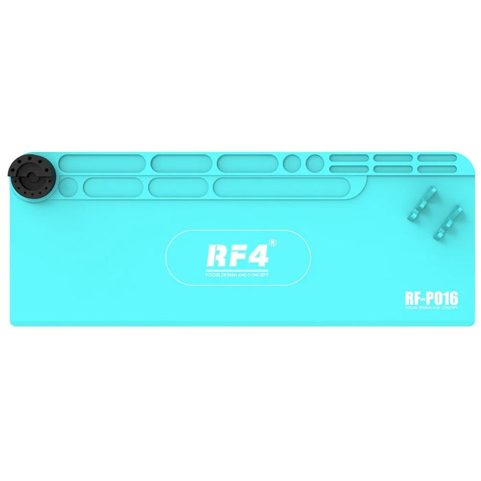 RF4 RF-PO16 Silicone Maintenance Pad High Temperature Resistant Mat with Storage Rack for Soldering - 1