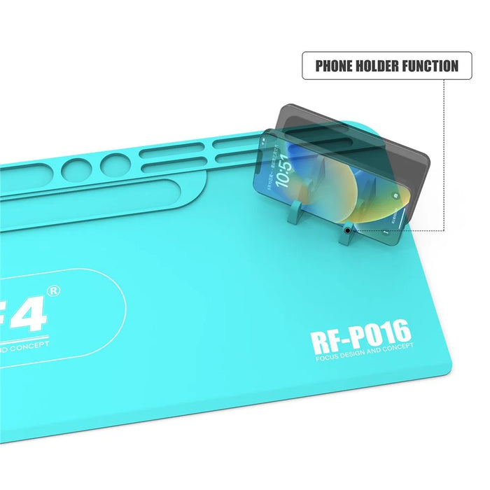 RF4 RF-PO16 Silicone Maintenance Pad High Temperature Resistant Mat with Storage Rack for Soldering - 4