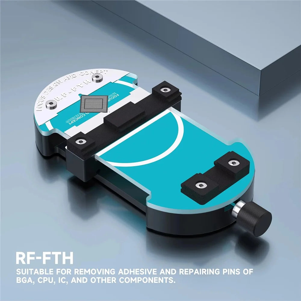 RF4 RF-FTH Rotary Repair Fixture Dual-Size Adjustable PCB Holder for Glue Removal - 6