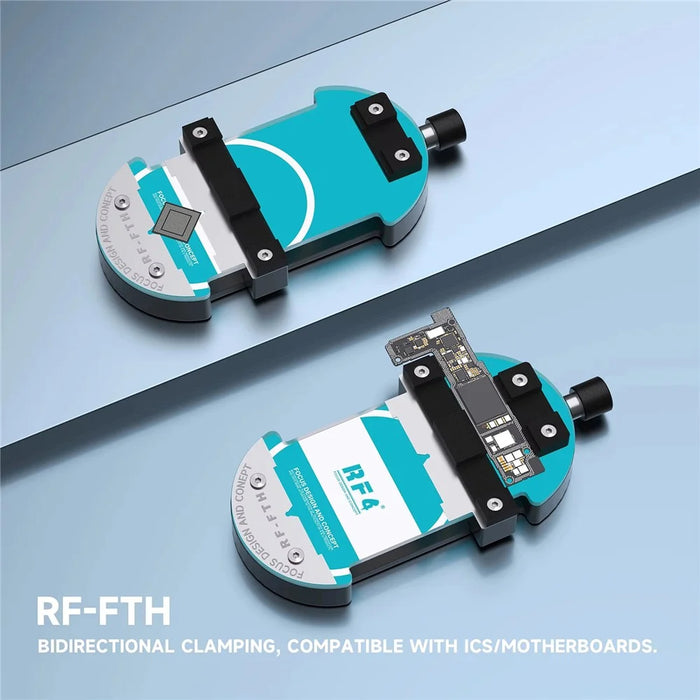 RF4 RF-FTH Rotary Repair Fixture Dual-Size Adjustable PCB Holder for Glue Removal - 7