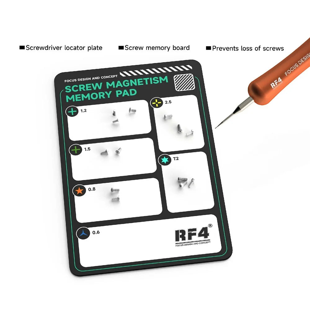 RF4 RF-MP21 Screw Memory Pad 6-Zone 90mm x 135mm Mat for Phone Computer Tablet Repair - 2