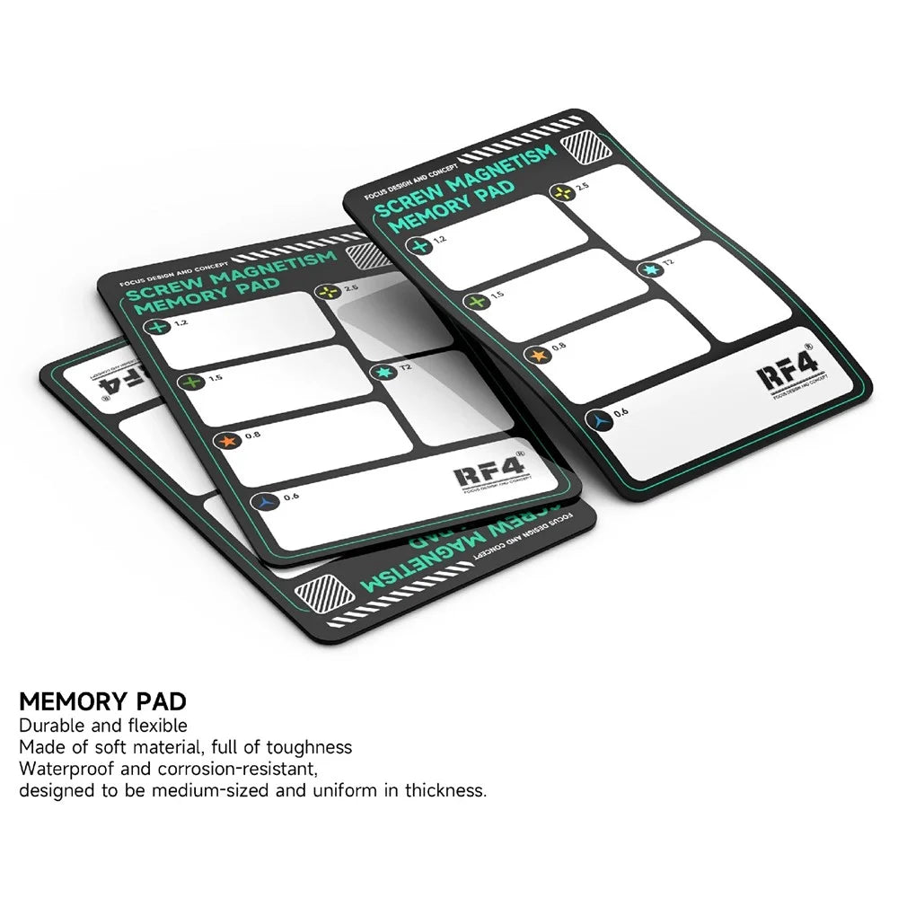 RF4 RF-MP21 Screw Memory Pad 6-Zone 90mm x 135mm Mat for Phone Computer Tablet Repair - 3