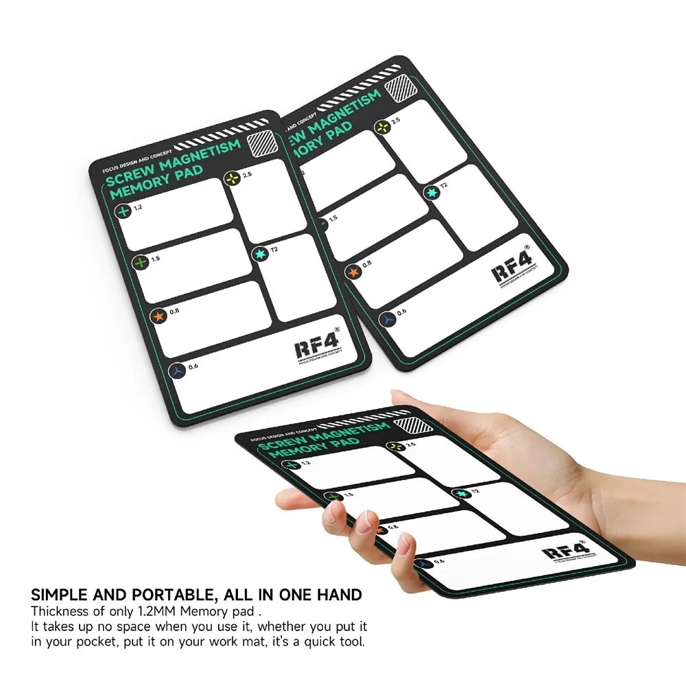 RF4 RF-MP21 Screw Memory Pad 6-Zone 90mm x 135mm Mat for Phone Computer Tablet Repair - 4