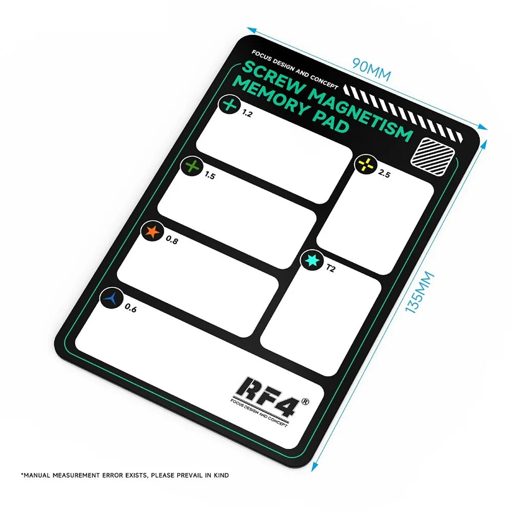 RF4 RF-MP21 Screw Memory Pad 6-Zone 90mm x 135mm Mat for Phone Computer Tablet Repair - 5
