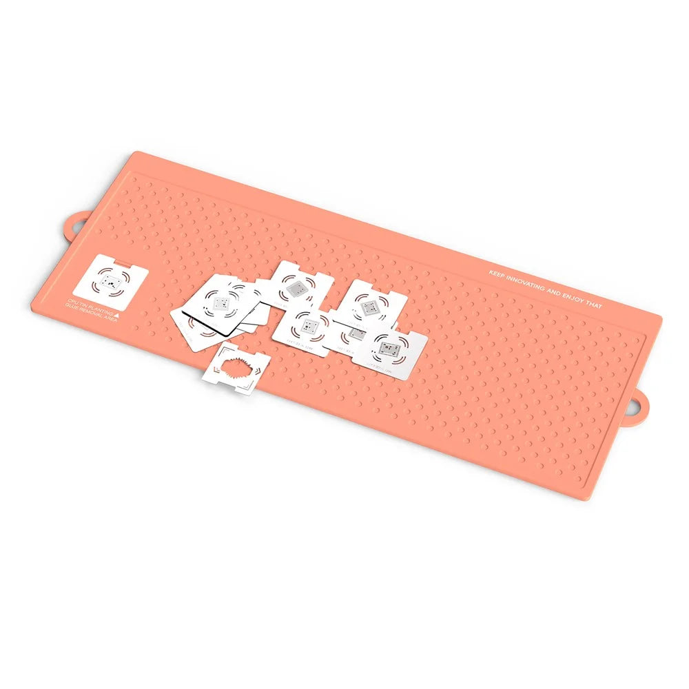 RF4 RF-PO32+ 50cm x 20cm Phone Repair Mat Silicone Pad with Stencil Set for BGA Soldering - 4