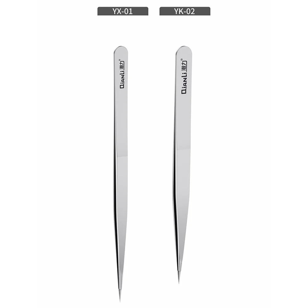 QIANLI INEEZY YK-02 Hand-polished Non-magnetic Precision Stainless Steel 0.1mm Wide Type Pointed Tweezers - 4