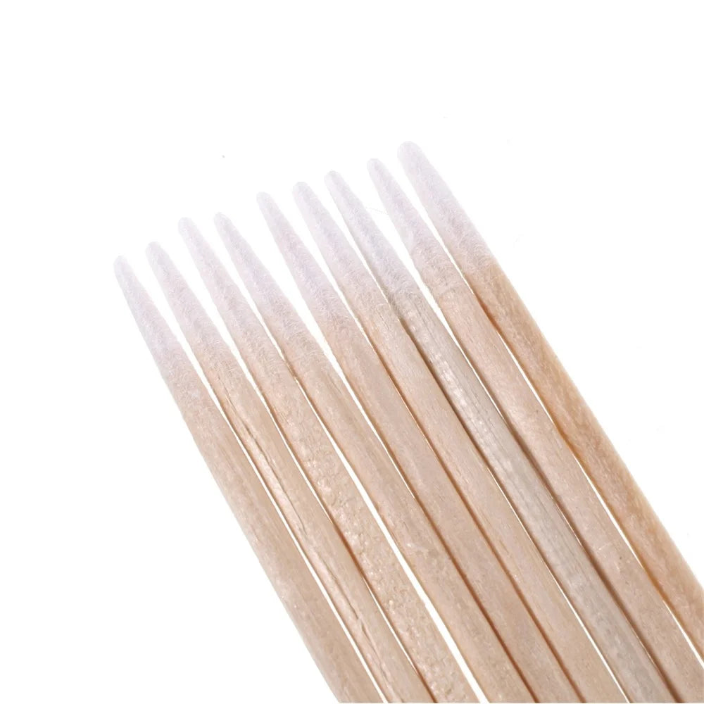 100Pcs BEST Mobile Phone Charge Port Earphone Jack Dust Removal Cleaning Tools Cotton Swab Sticks - 3