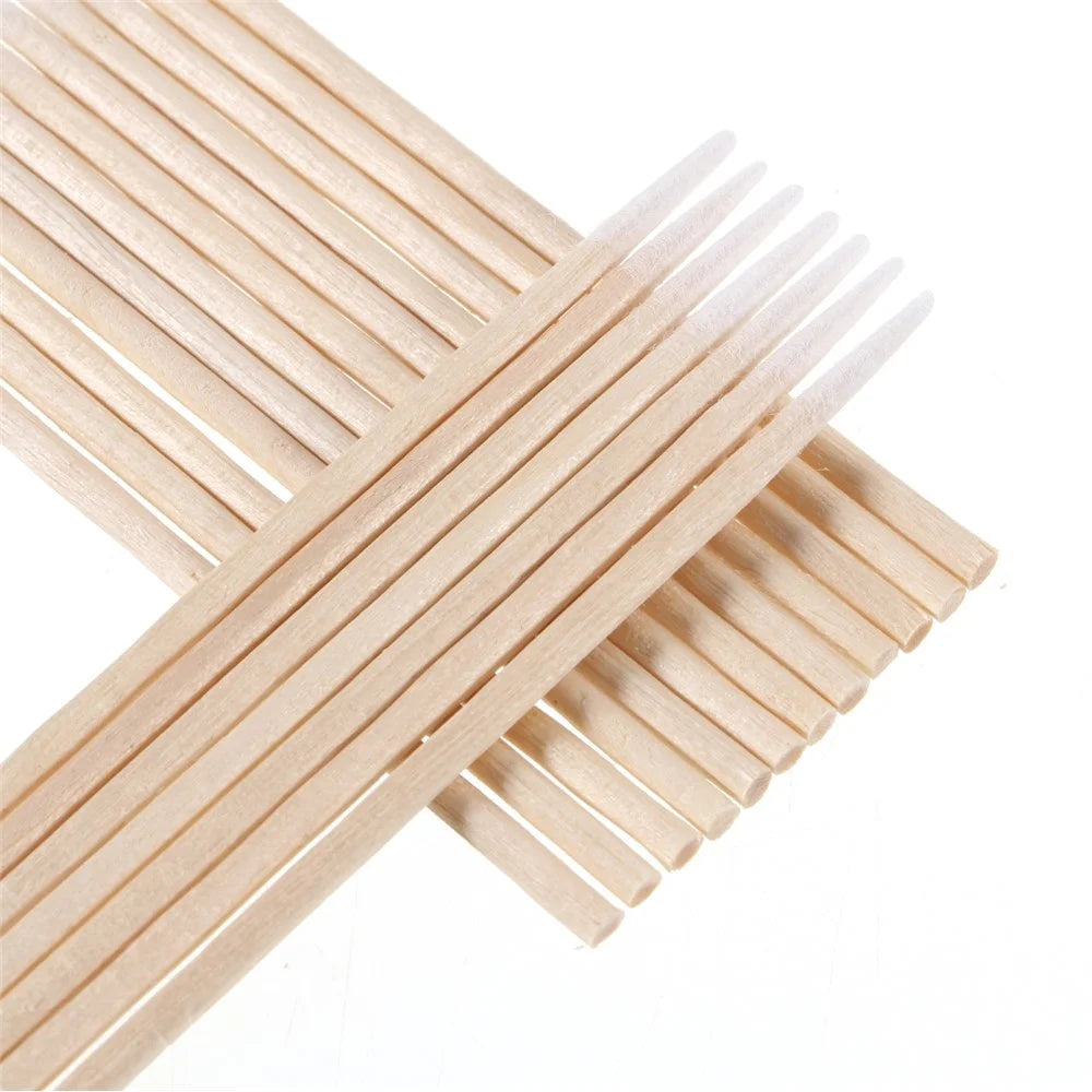 100Pcs BEST Mobile Phone Charge Port Earphone Jack Dust Removal Cleaning Tools Cotton Swab Sticks - 6