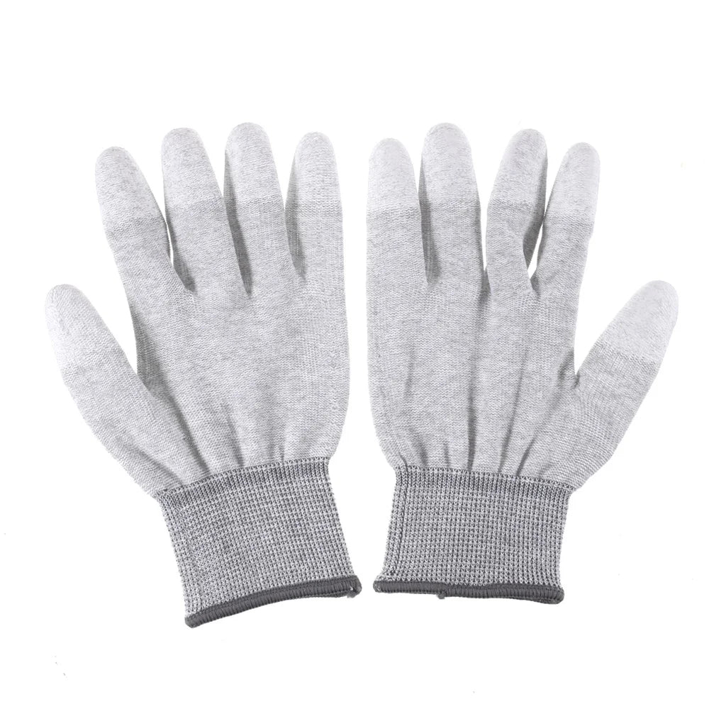 TOP FIT PU Coated Finger Anti-Fingerprint Cut Protection Glove Size L - 1