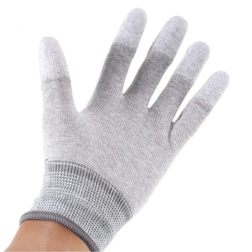 TOP FIT PU Coated Finger Anti-Fingerprint Cut Protection Glove Size L - 3