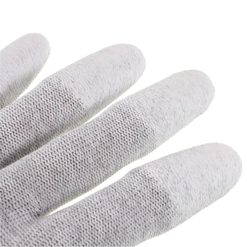 TOP FIT PU Coated Finger Anti-Fingerprint Cut Protection Glove Size L - 6