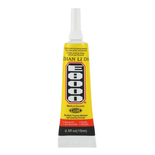 ZHANLIDA E8000 15ml Clear Adhesive Sealant Glue for DIY Diamond Clothes Shoes Phone Border Glue [MSDS Certification] - 1