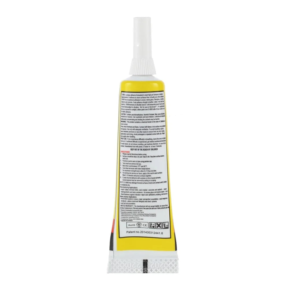 ZHANLIDA E8000 15ml Clear Adhesive Sealant Glue for DIY Diamond Clothes Shoes Phone Border Glue [MSDS Certification] - 2