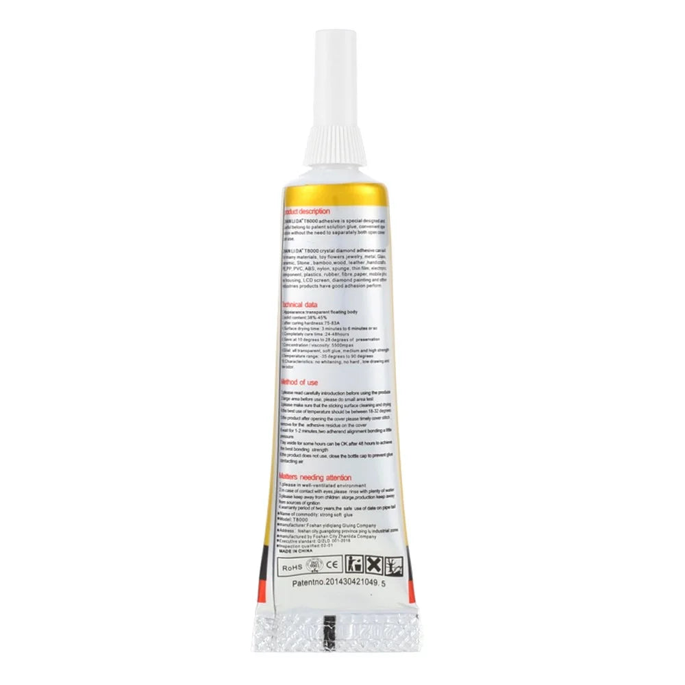 ZHANLIDA T8000 15ml Industrial Strength Super Adhesive Clear Liquid Glue [MSDS Certification] - 2