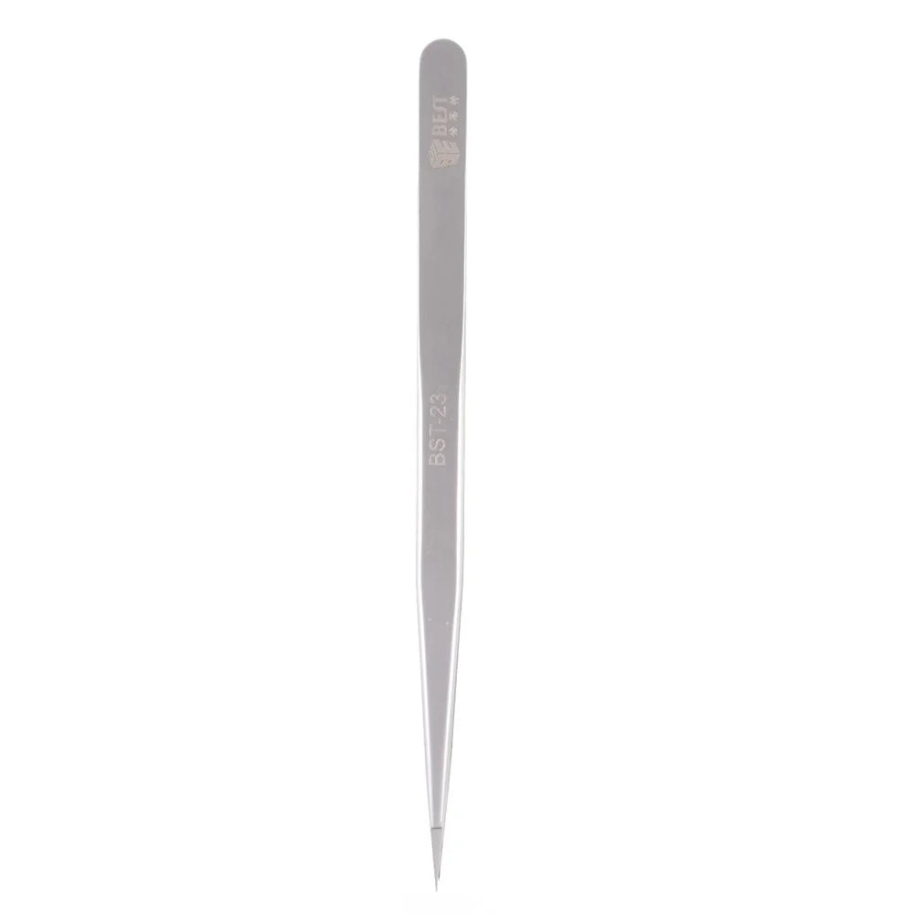 BEST BST-23 Stainless Steel Straight Tip Jump Wire Tweezers for Mobile Phone Motherboard Repair - 6