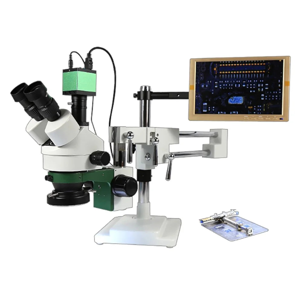 BEST BST-X7 Trinocular Stereoscopic Microscope Universal Bracket Mobile Phone Maintenance Microscope - 1